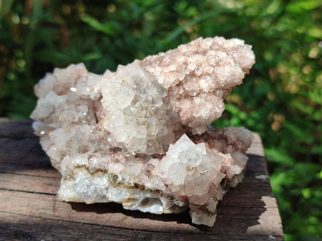 Natural Drusy Cabinet Lesotho Quartz and Calcite Cluster Specimens x 2 From Albert's Mountain, Lesotho - Toprock Gemstones and Minerals 