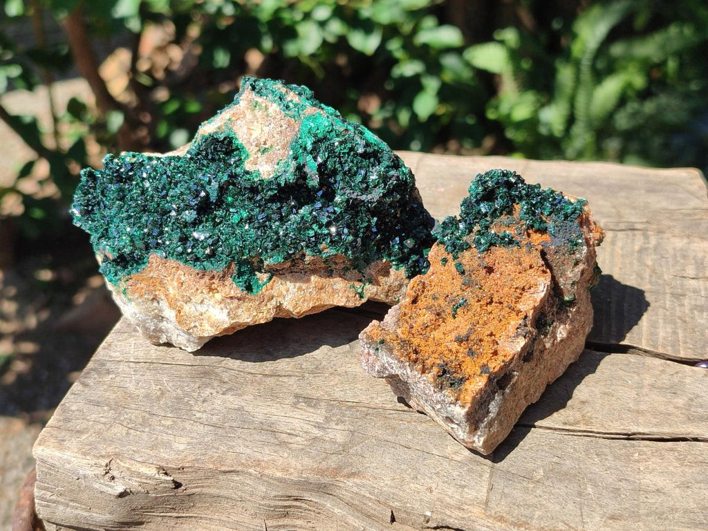 Natural Rare Crystalline Malachite Specimens x 6 From Tenke Fungurume, Congo - Toprock Gemstones and Minerals 