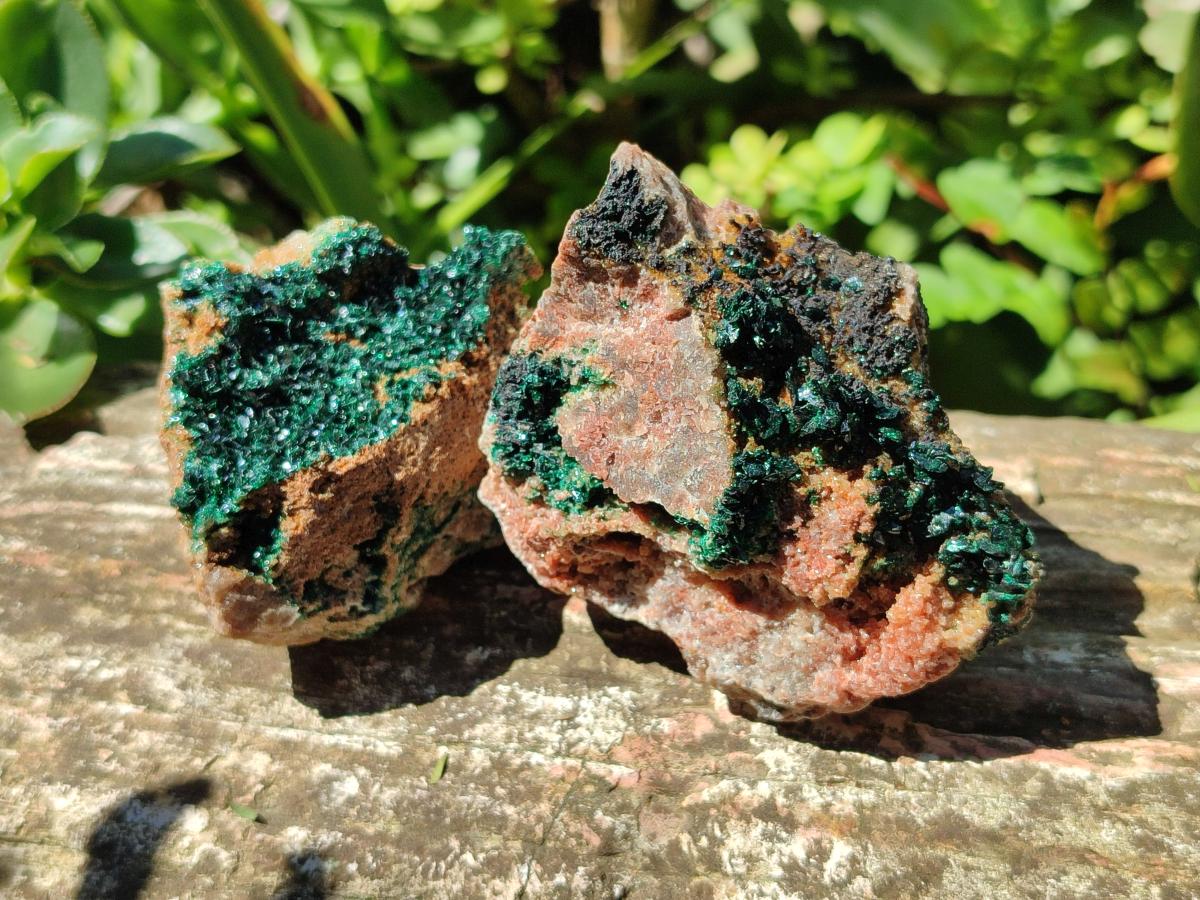 Natural Rare Crystalline Malachite Specimens x 6 From Tenke Fungurume, Congo - Toprock Gemstones and Minerals 