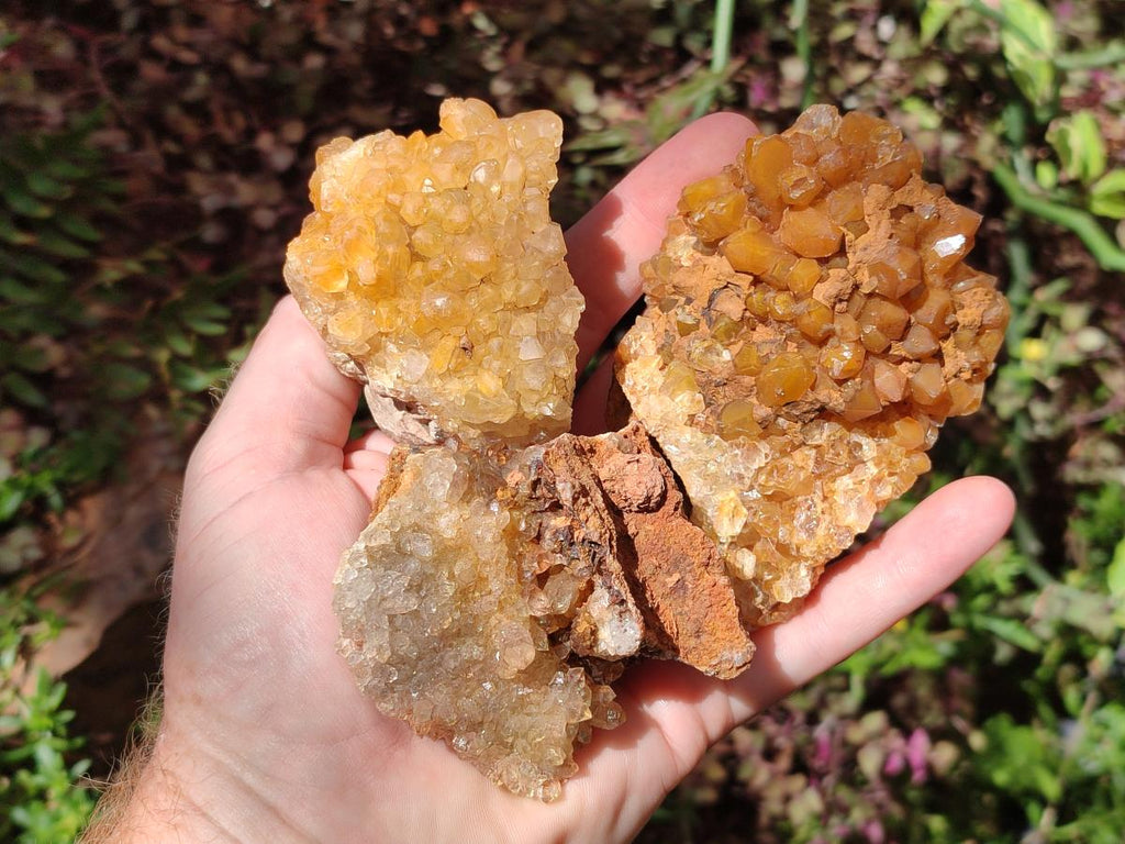 Natural Limonite Quartz Clusters x 12 From Solwezi, Zambia - Toprock Gemstones and Minerals 