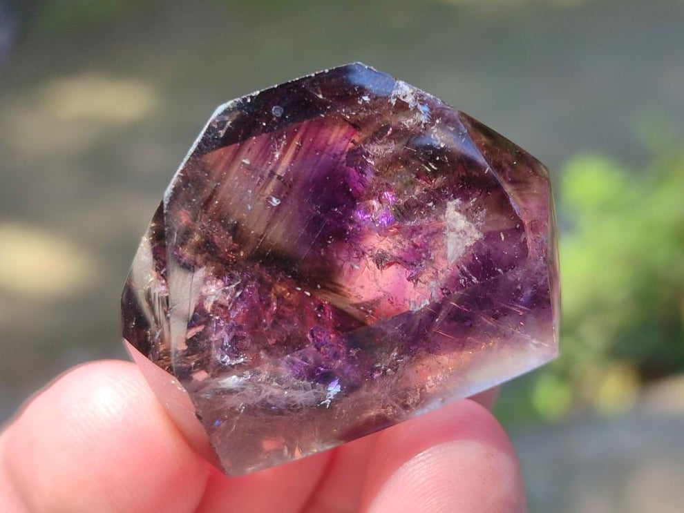 Polished Smokey Amethyst Window Crystals x 24 From Akansobe, Madagascar - Toprock Gemstones and Minerals 