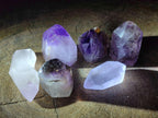 Polished Smokey Amethyst Window Crystals x 24 From Akansobe, Madagascar - Toprock Gemstones and Minerals 