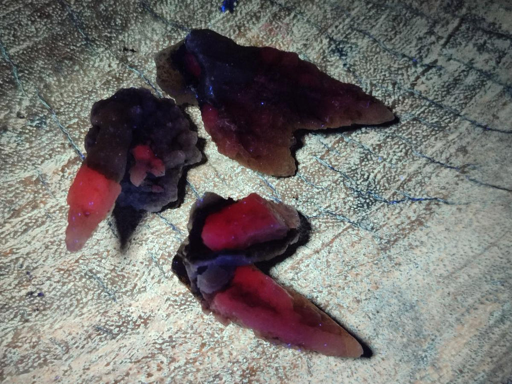 Natural Drusy Quartz Coated Spearhead Calcite Crystals x 70 From Albert's Mountain, Lesotho - Toprock Gemstones and Minerals 