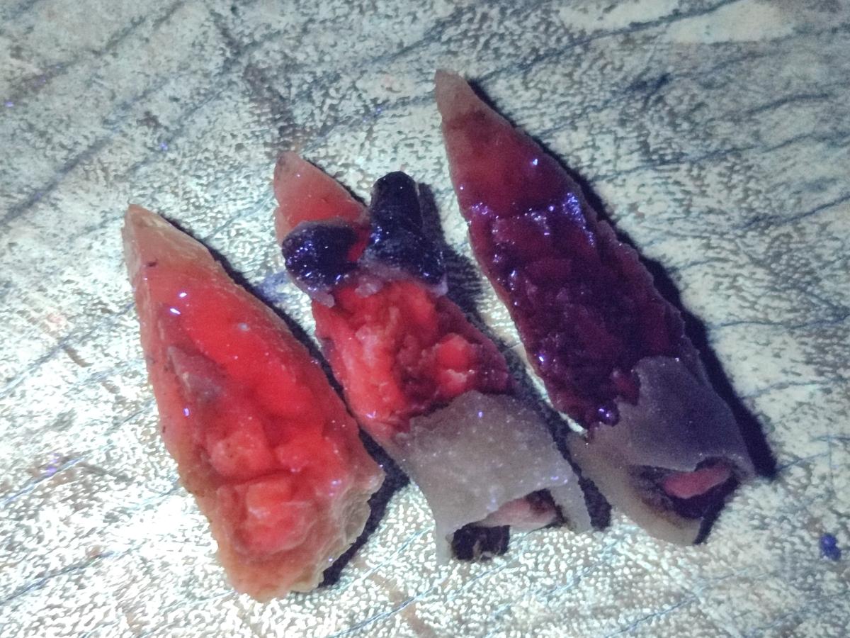 Natural Drusy Quartz Coated Spearhead Calcite Crystals x 70 From Albert's Mountain, Lesotho - Toprock Gemstones and Minerals 