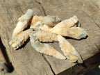 Natural Drusy Quartz Coated Spearhead Calcite Crystals x 70 From Albert's Mountain, Lesotho - Toprock Gemstones and Minerals 