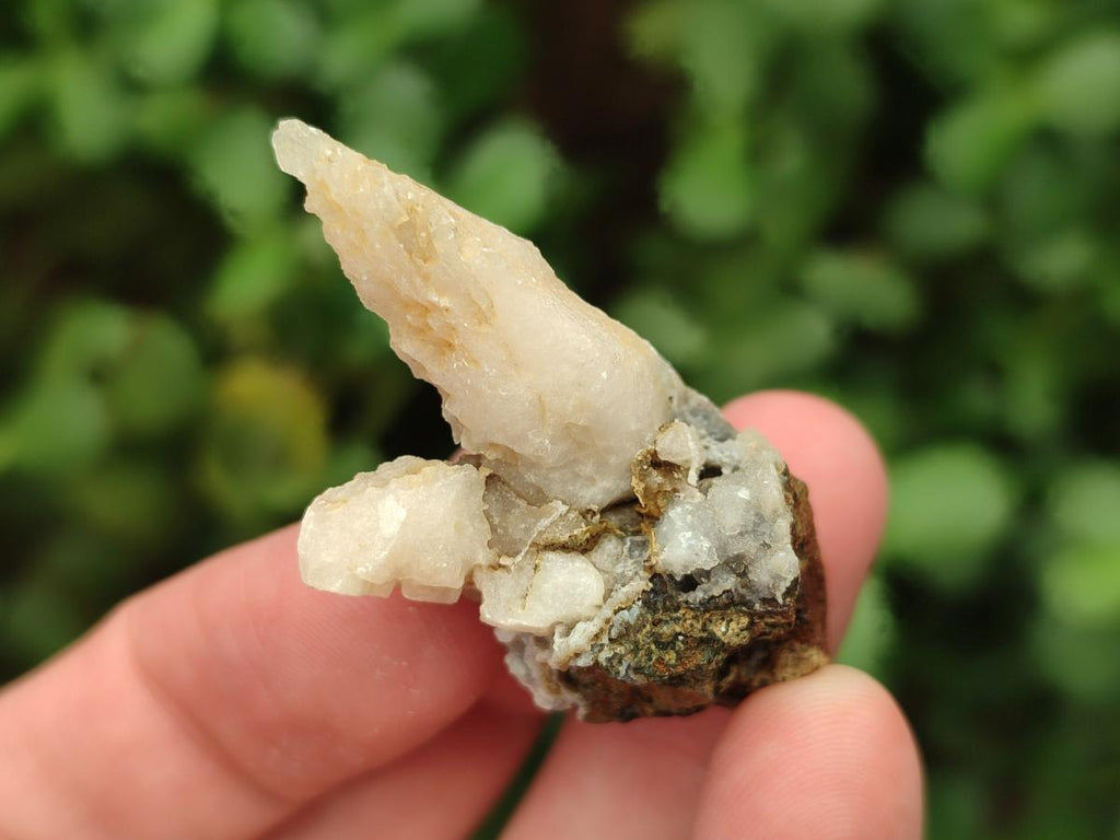 Natural Drusy Quartz Coated Spearhead Calcite Crystals x 70 From Albert's Mountain, Lesotho - Toprock Gemstones and Minerals 