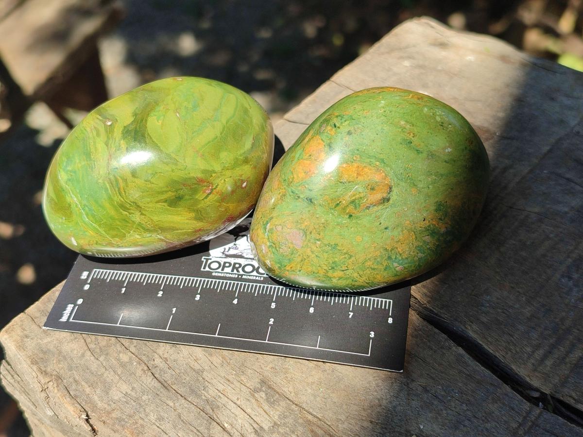 Polished Chrome Verdite Gemstone Free Forms x 12 From Zimbabwe - Toprock Gemstones and Minerals 