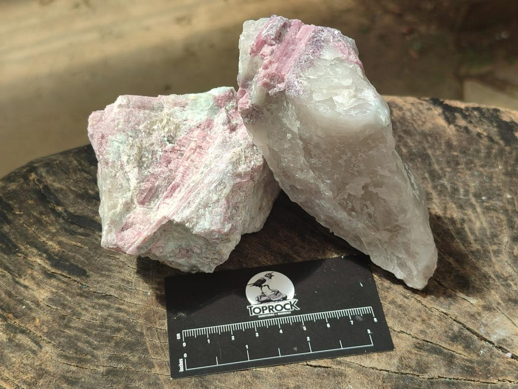 Natural Pink Rubellite Tourmaline Specimens x 4 From Karibib, Namibia - Toprock Gemstones and Minerals 