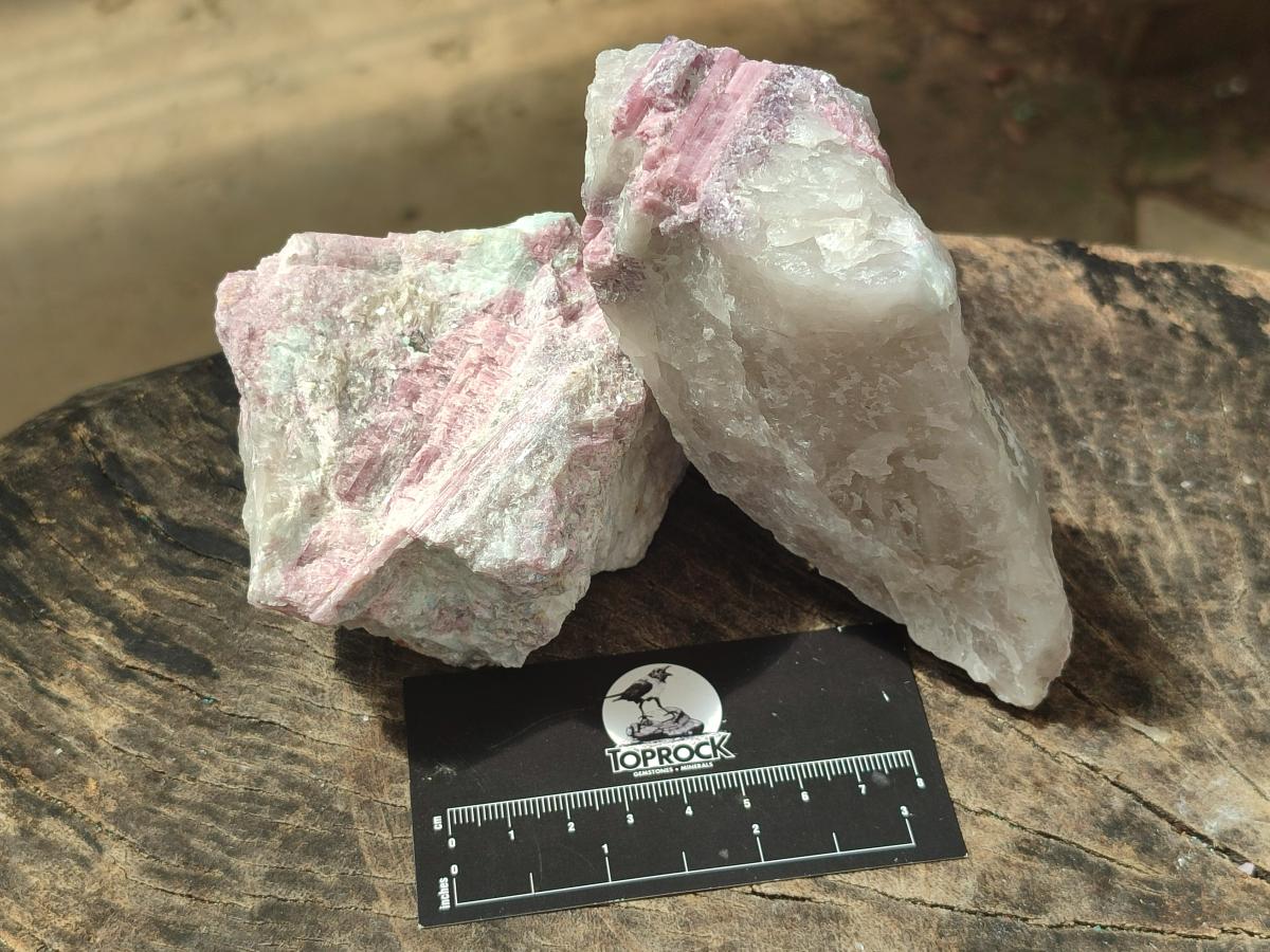 Natural Pink Rubellite Tourmaline Specimens x 4 From Karibib, Namibia - Toprock Gemstones and Minerals 