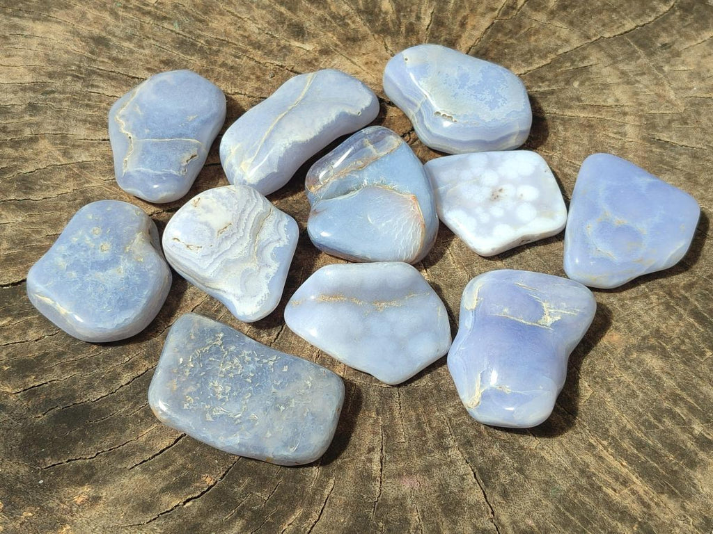 Polished Blue Lace Agate Free Forms x 20 From Nsanje, Malawi - Toprock Gemstones and Minerals 