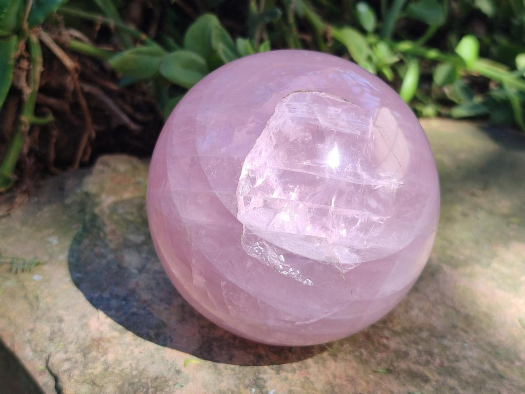 Polished Gemmy Star Rose Quartz Spheres x 2 From Madagascar - Toprock Gemstones and Minerals 