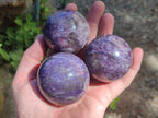 Polished Lepidolite Spheres x 6 From Ambatondrazaka, Madagascar - Toprock Gemstones and Minerals 
