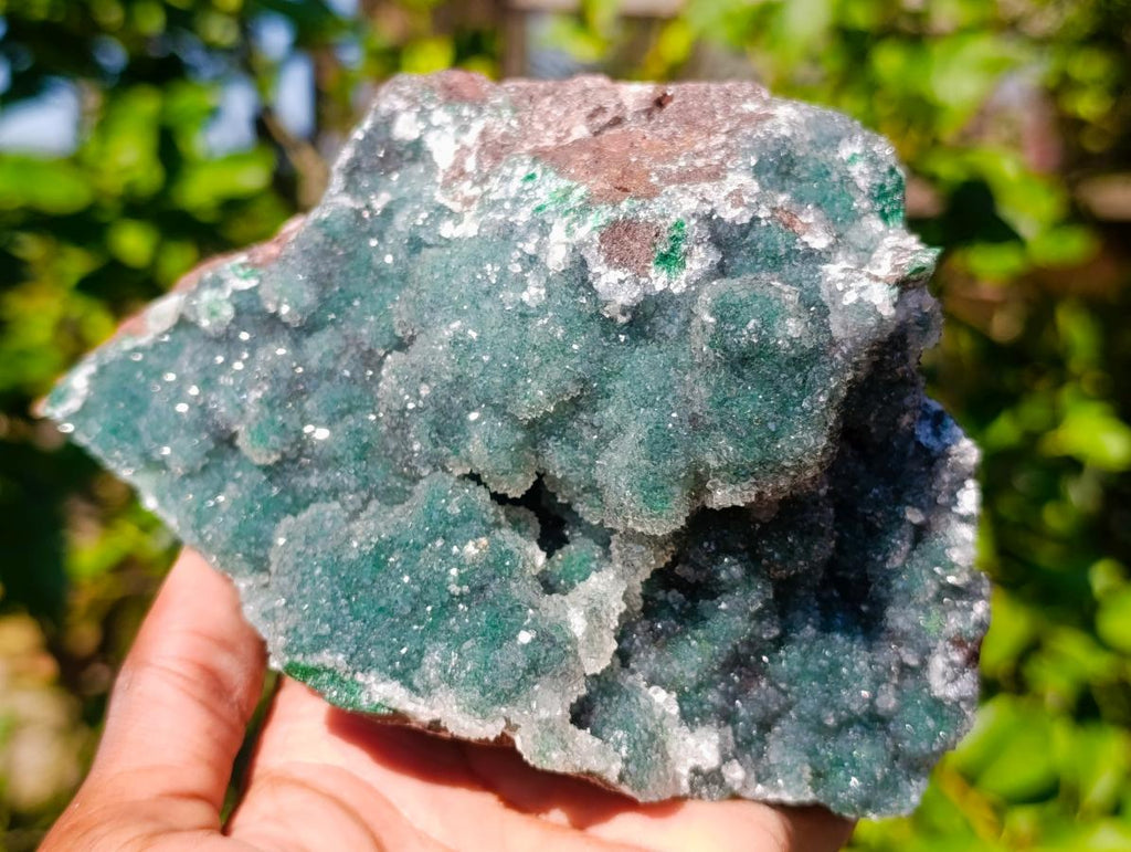 Natural Drusy Coated Ball Malachite Specimens x 2 From Lupoto Mine, Congo - Toprock Gemstones and Minerals 