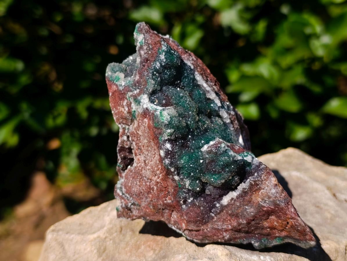 Natural Drusy Coated Ball Malachite Specimens x 2 From Lupoto Mine, Congo - Toprock Gemstones and Minerals 