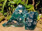 Polished On One Side Mtorolite Chrysoprase Plates x 6 From Mutorashanga, Zimbabwe - Toprock Gemstones and Minerals 