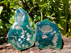 Polished On One Side Mtorolite Chrysoprase Plates x 6 From Mutorashanga, Zimbabwe - Toprock Gemstones and Minerals 