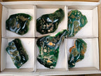 Polished On One Side Mtorolite Chrysoprase Plates x 6 From Mutorashanga, Zimbabwe - Toprock Gemstones and Minerals 