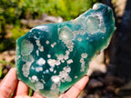 Polished On One Side Mtorolite Chrysoprase Plates x 6 From Mutorashanga, Zimbabwe - Toprock Gemstones and Minerals 