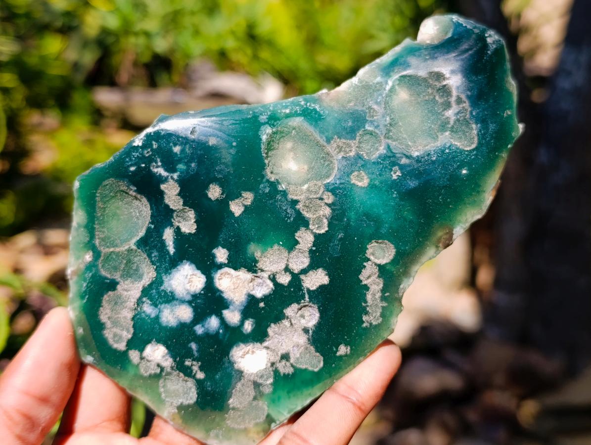 Polished On One Side Mtorolite Chrysoprase Plates x 6 From Mutorashanga, Zimbabwe - Toprock Gemstones and Minerals 