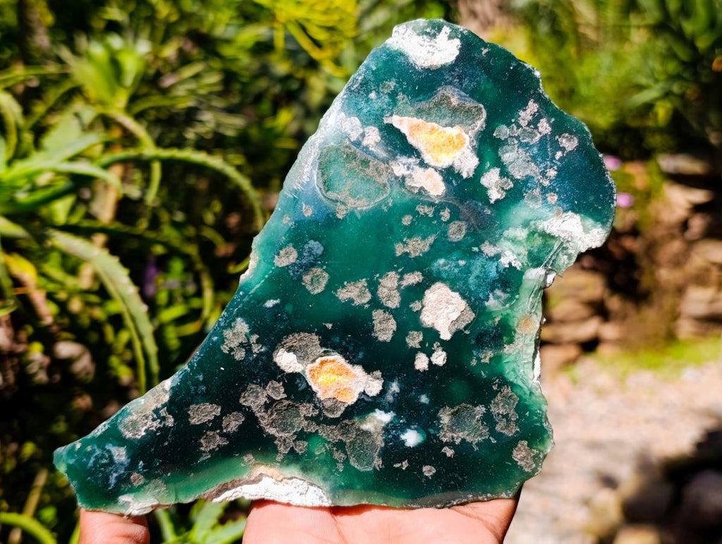 Polished On One Side Mtorolite Chrysoprase Plates x 6 From Mutorashanga, Zimbabwe - Toprock Gemstones and Minerals 