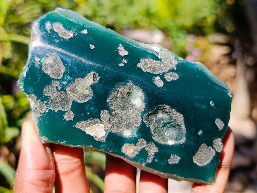 Polished On One Side Mtorolite Chrysoprase Plates x 6 From Mutorashanga, Zimbabwe - Toprock Gemstones and Minerals 
