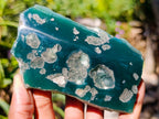 Polished On One Side Mtorolite Chrysoprase Plates x 6 From Mutorashanga, Zimbabwe - Toprock Gemstones and Minerals 