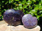 Polished Lepidolite Hearts x 6 From Ambatondrazaka, Madagascar - Toprock Gemstones and Minerals 