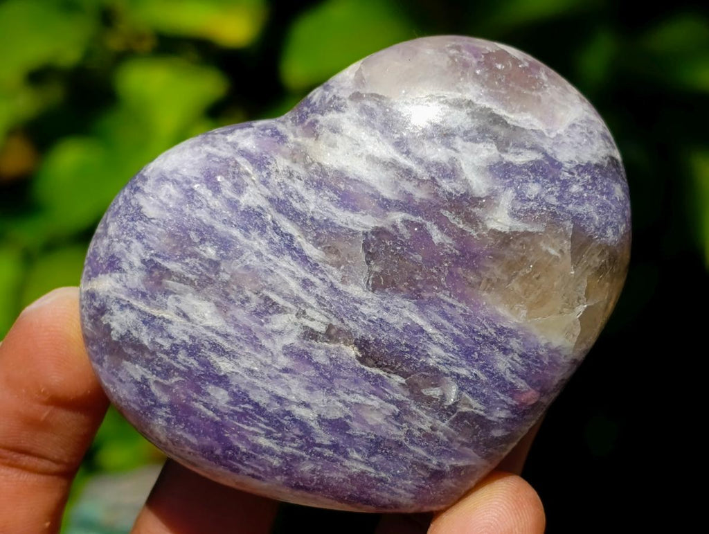 Polished Lepidolite Hearts x 6 From Ambatondrazaka, Madagascar - Toprock Gemstones and Minerals 