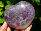 Polished Lepidolite Hearts x 6 From Ambatondrazaka, Madagascar - Toprock Gemstones and Minerals 