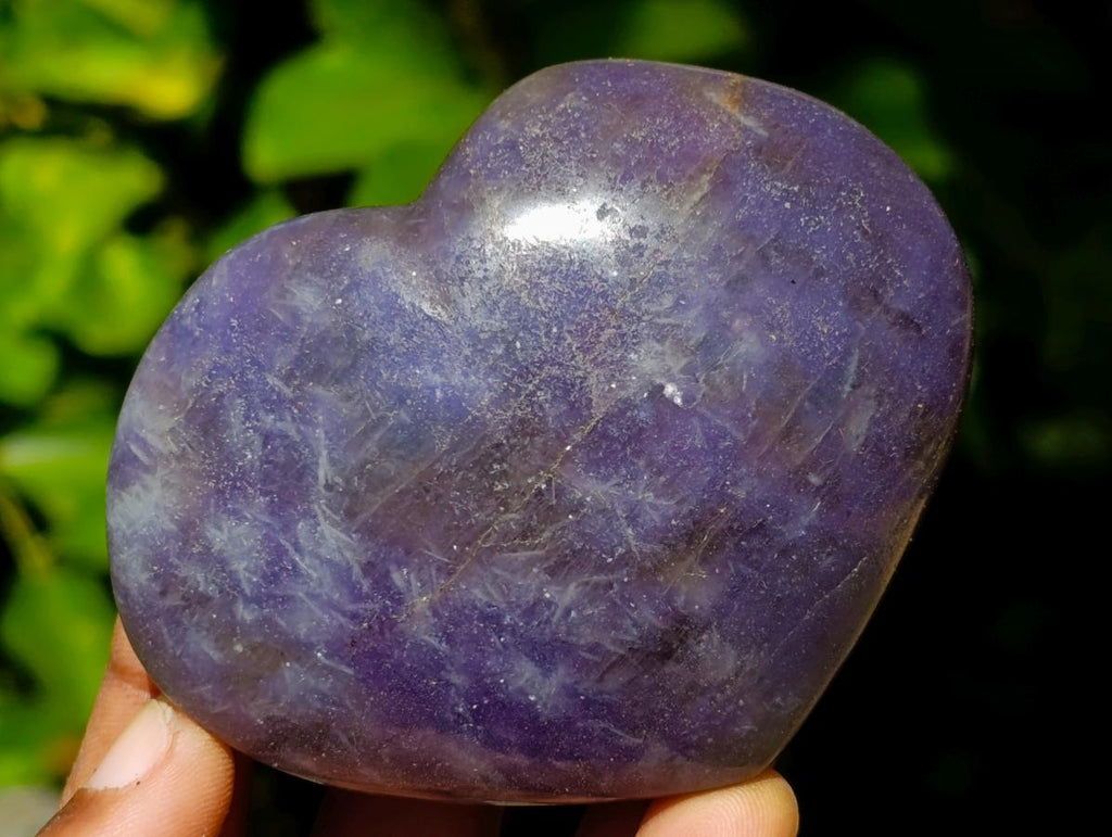 Polished Lepidolite Hearts x 6 From Ambatondrazaka, Madagascar - Toprock Gemstones and Minerals 