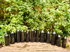 Polished Black Basalt Crystals x 12 From Madagascar - Toprock Gemstones and Minerals 