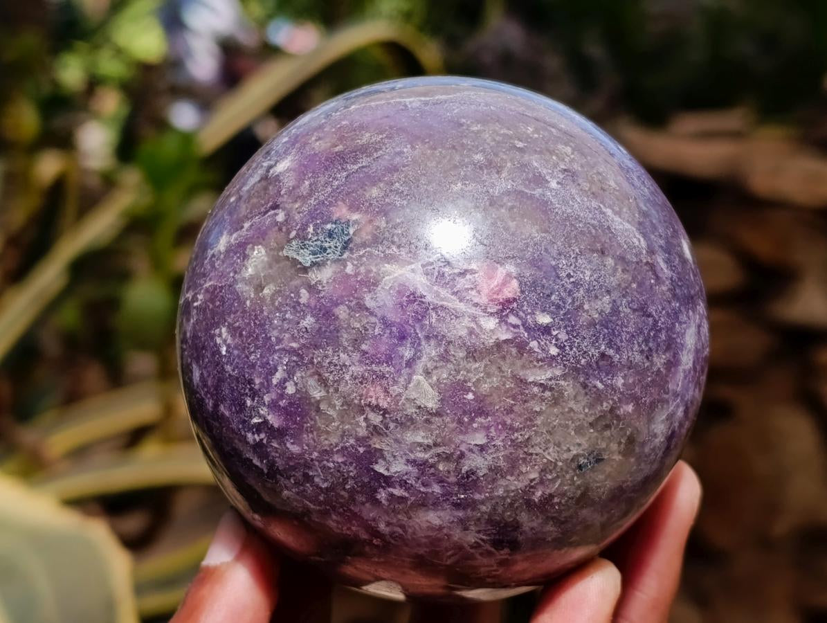 Polished Lepidolite Spheres x 2 From Ambatondrazaka, Madagascar - Toprock Gemstones and Minerals 