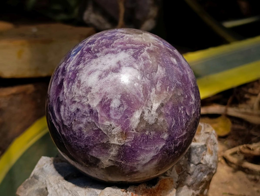 Polished Lepidolite Spheres x 2 From Ambatondrazaka, Madagascar - Toprock Gemstones and Minerals 