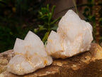 Natural Cascading Etched Candle Quartz Clusters x 6 From Antsirabe, Madagascar - Toprock Gemstones and Minerals 