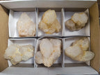 Natural Cascading Etched Candle Quartz Clusters x 6 From Antsirabe, Madagascar - Toprock Gemstones and Minerals 