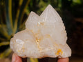 Natural Cascading Etched Candle Quartz Clusters x 6 From Antsirabe, Madagascar - Toprock Gemstones and Minerals 
