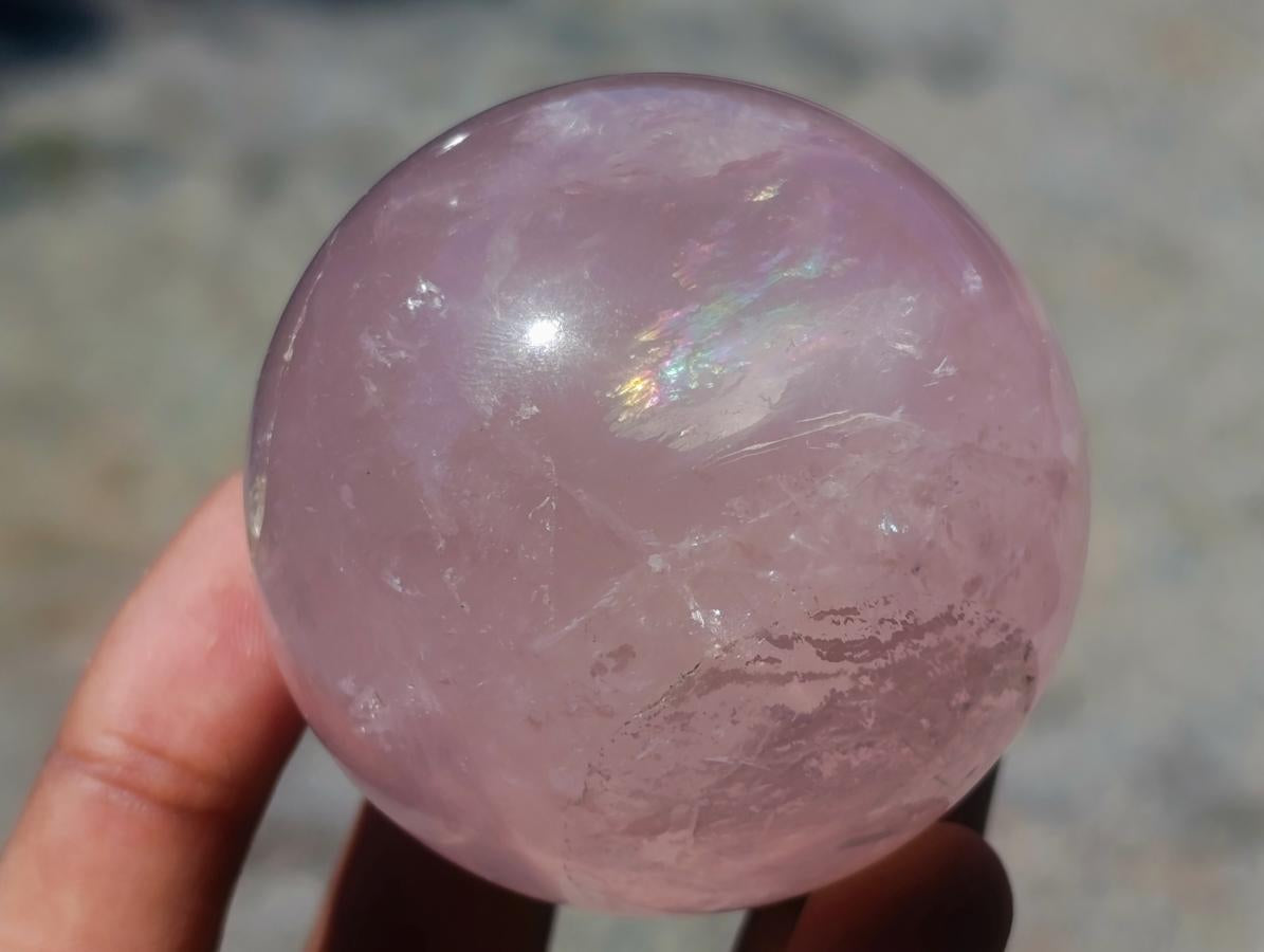 Polished Gemmy Star Rose Quartz Spheres x 3 From Madagascar - Toprock Gemstones and Minerals 