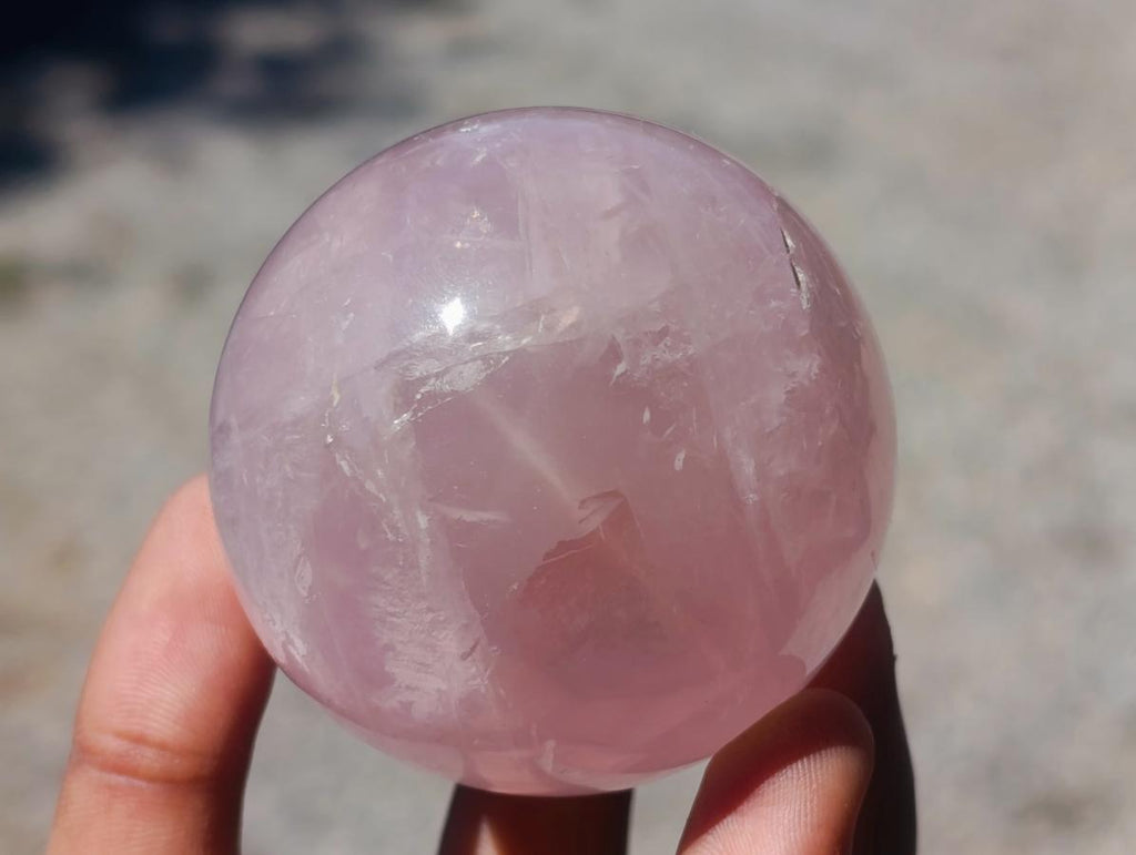 Polished Gemmy Star Rose Quartz Spheres x 3 From Madagascar - Toprock Gemstones and Minerals 