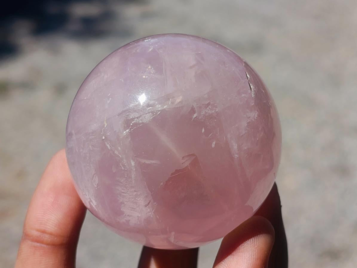 Polished Gemmy Star Rose Quartz Spheres x 3 From Madagascar - Toprock Gemstones and Minerals 
