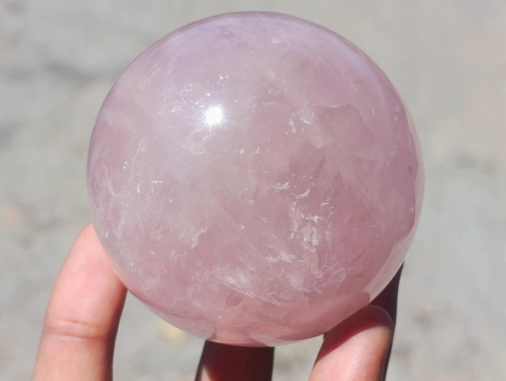 Polished Gemmy Star Rose Quartz Spheres x 3 From Madagascar - Toprock Gemstones and Minerals 