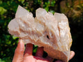 Natural Cascading White Phantom Smokey Luena Quartz Clusters x 2 From Luena, Congo - Toprock Gemstones and Minerals 