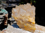 Natural Cascading White Phantom Smokey Luena Quartz Clusters x 2 From Luena, Congo - Toprock Gemstones and Minerals 