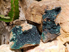 Natural Crystalline Malachite Specimens x 2 From Tenke Fungurume, Congo - Toprock Gemstones and Minerals 
