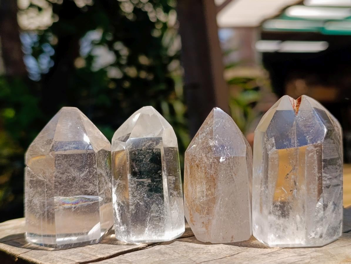 Polished Clear Quartz Display Crystals x 12 From Madagascar - Toprock Gemstones and Minerals 