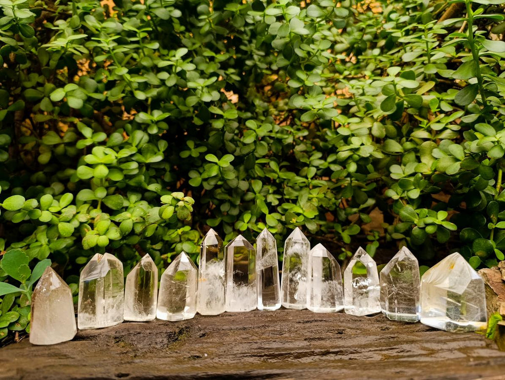 Polished Clear Quartz Display Crystals x 12 From Madagascar - Toprock Gemstones and Minerals 
