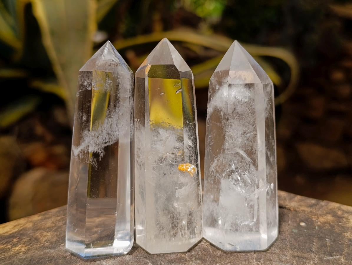 Polished Clear Quartz Display Crystals x 12 From Madagascar - Toprock Gemstones and Minerals 