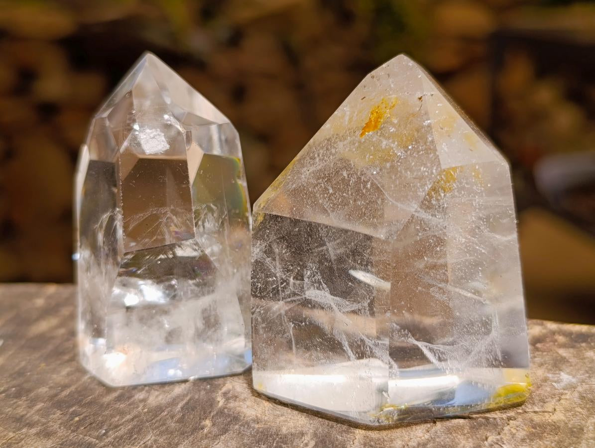 Polished Clear Quartz Display Crystals x 12 From Madagascar - Toprock Gemstones and Minerals 