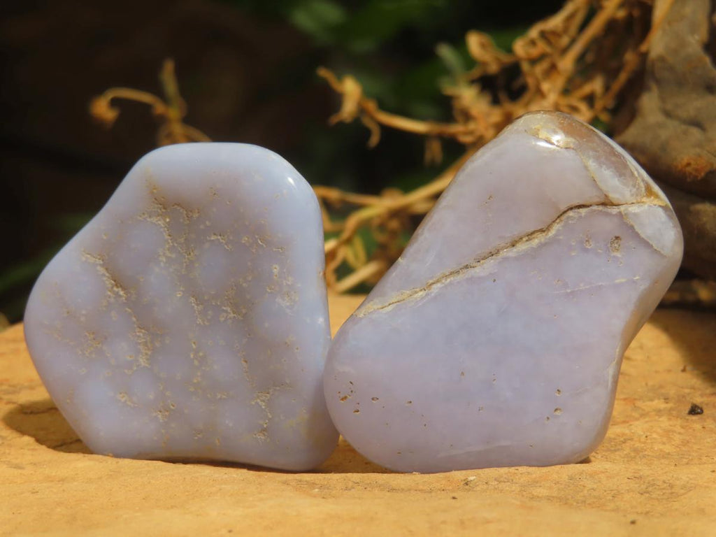 Polished Blue Lace Agate Tumbled Free Forms x 31 From Nsanje, Malawi - Toprock Gemstones and Minerals 