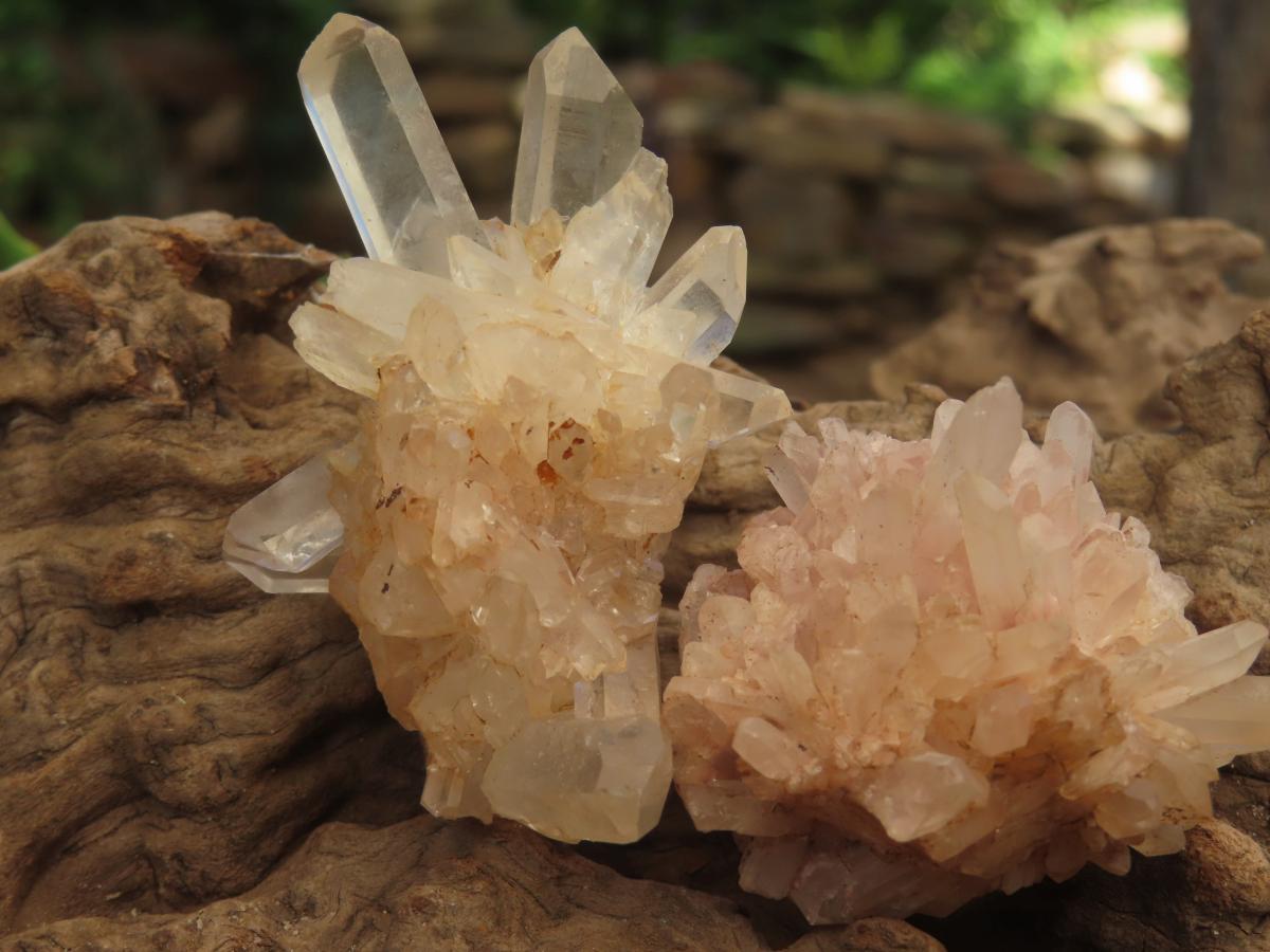 Natural Mixed Quartz Crystal Clusters x 35 From Madagascar - Toprock Gemstones and Minerals 