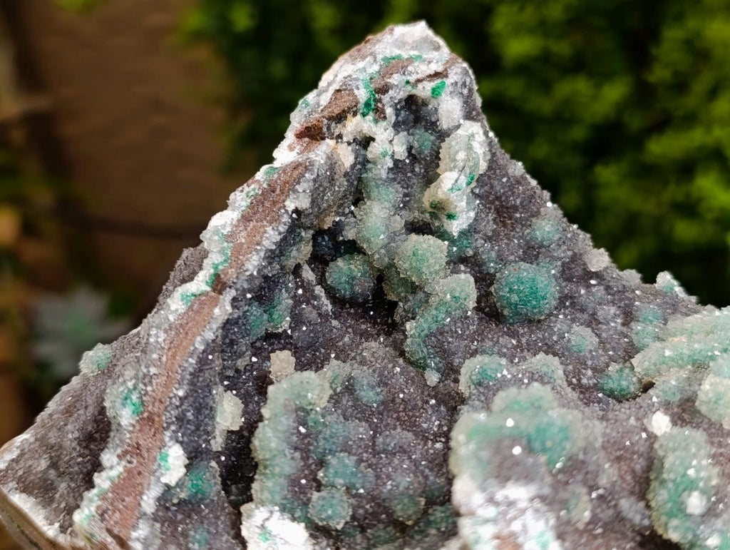 Natural Drusy Coated Ball Malachite Specimen x 1 From Lupoto Mine, Congo - Toprock Gemstones and Minerals 